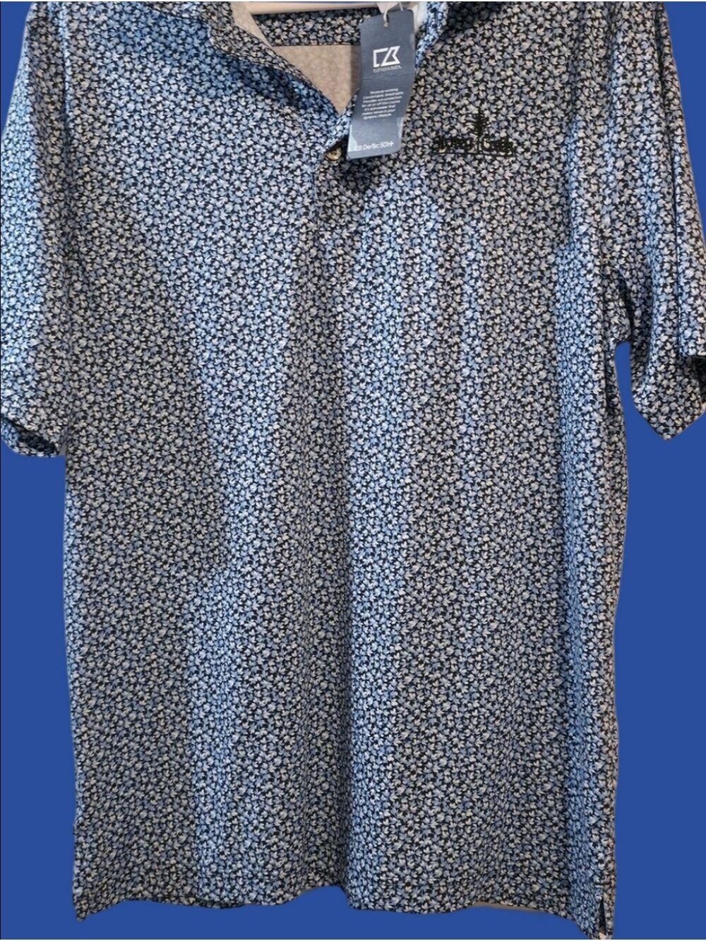 4/$67 Deal! NWT CR Casual Blue Floral Polo Shirt - Men's